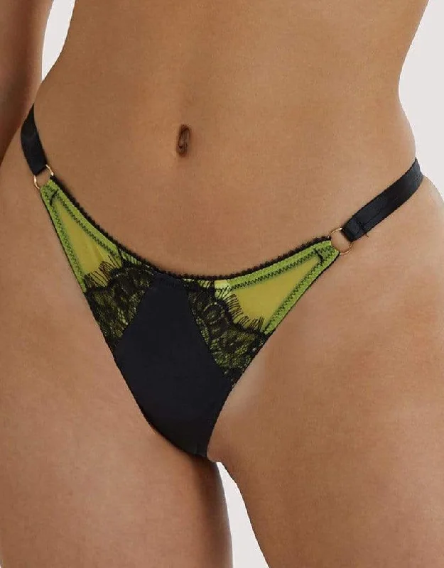 Playful Promises Indigo Strappy Thong Lime