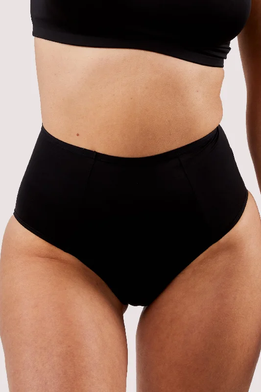 Second Skin Black Recycled Highwaist Brief