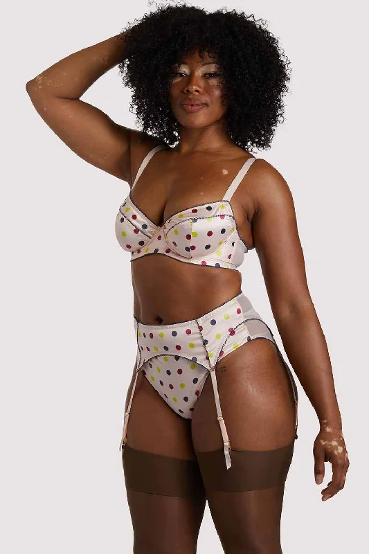 Rowswell x PP polka Dot Peach Suspender