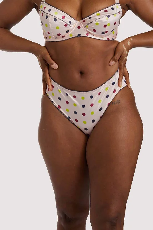 Rowswell Polka dot Peach Highwaist