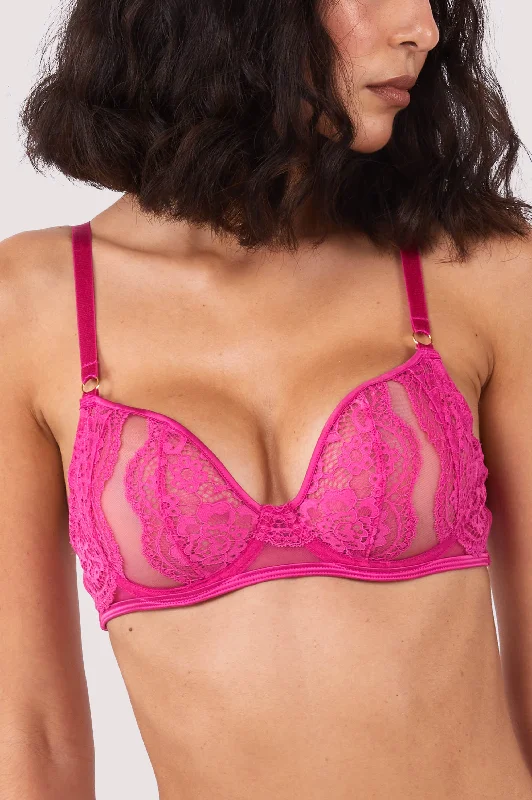 Ophelia Pink Cut Out Lace Bra