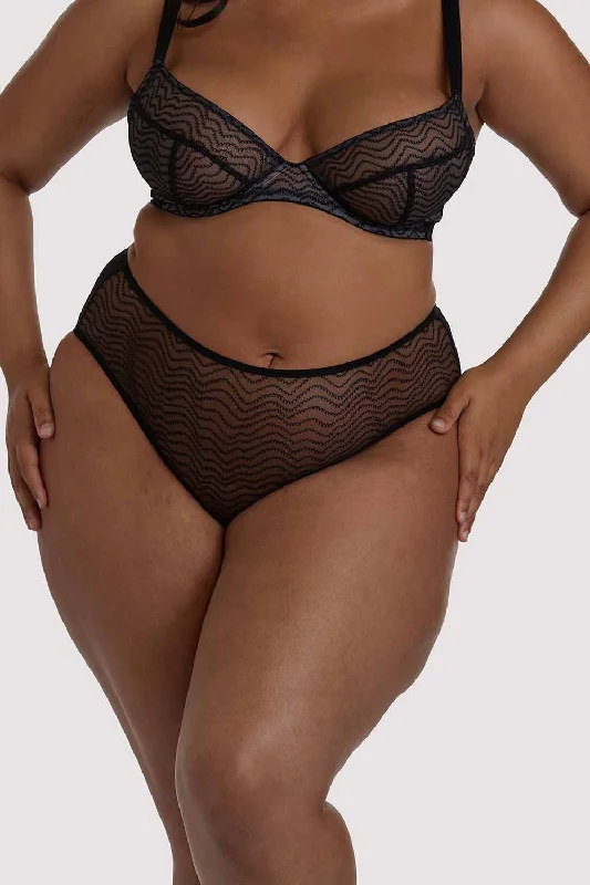 Brianna Black Mesh Highwaist