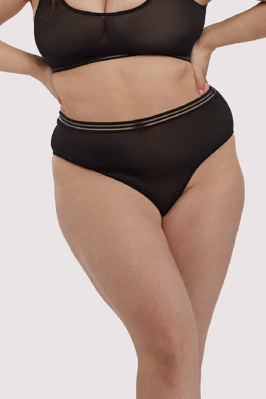 Chelsea Black Mesh Highwaist Brief