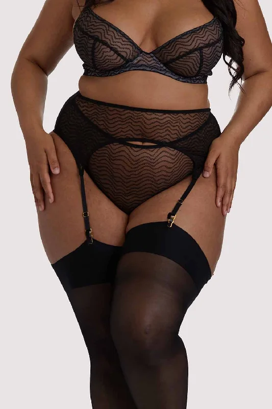 Brianna Black Mesh Suspender