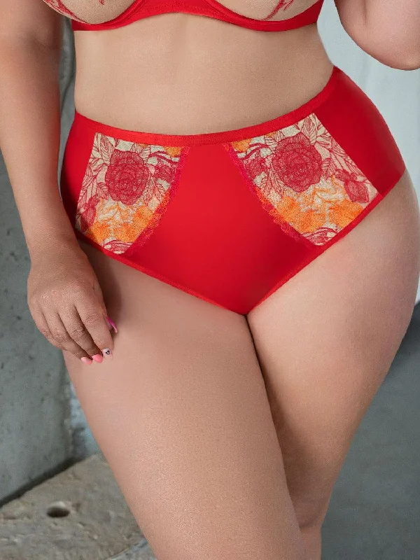 Red Sweetheart High Waist Brief