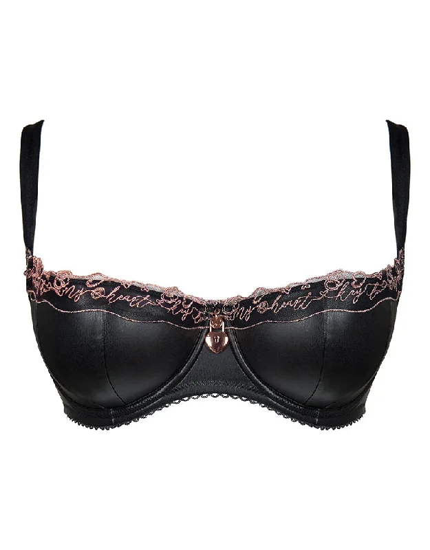 Scantilly Key to My Heart Padded Half Cup Bra Black