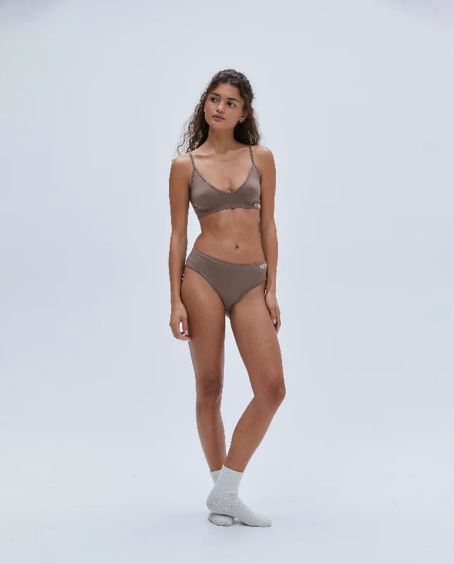 Seamless Intimate Brief - Pebble Brown