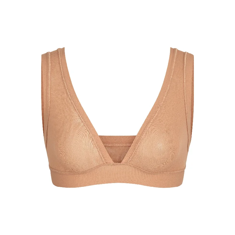 SUMMER MESH PLUNGE BRALETTE  | SIENNA