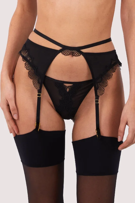 Tallie Lace Trim Cut Out Suspender