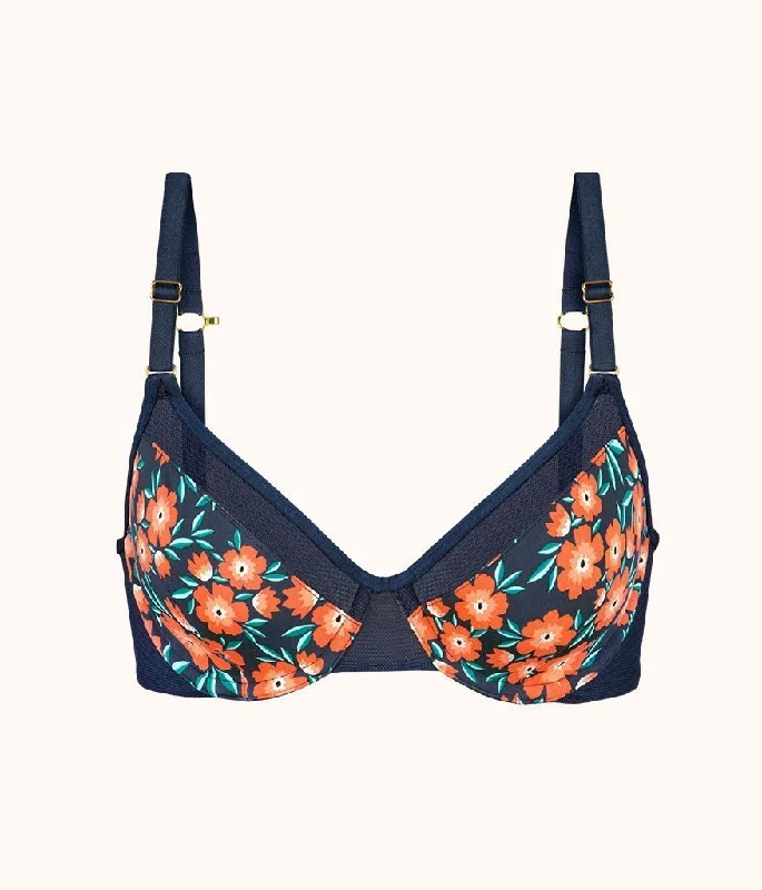 The Unlined Balconette Bra: Poppy Floral