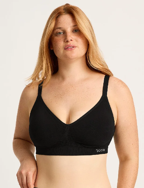 Wireless Full Bust T-Shirt Bra - Black