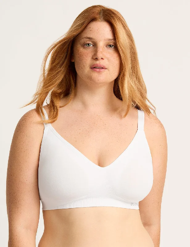 Wireless Full Bust T-Shirt Bra - White