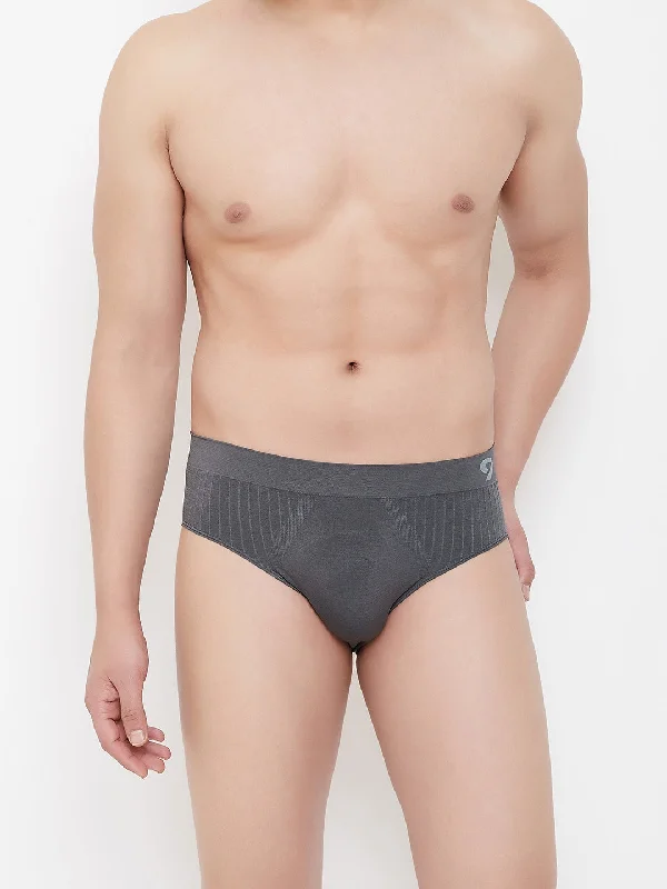 C9 Airwear Seamless Brief For Men's - Charcoal