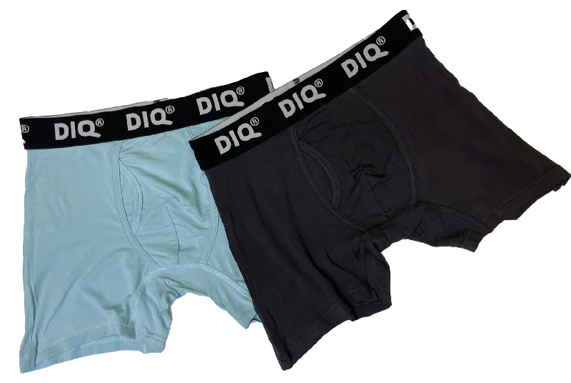 DIQ Boxer Brief Underwear for Men with Fly 2 Pack