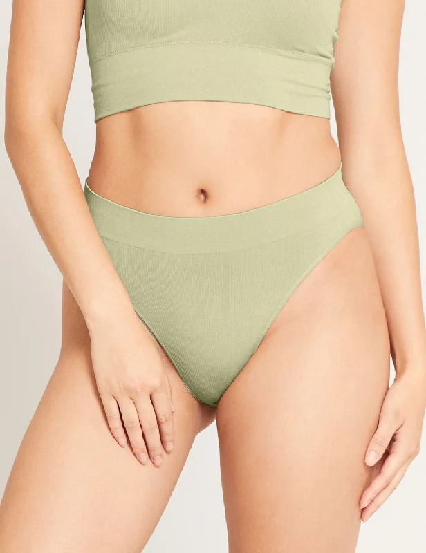 LYOLYTE Ribbed High Leg Brief - Sage