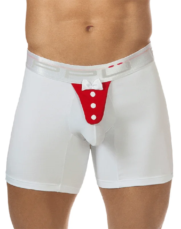 Ppu 1325 Tuxedo Boxer Briefs White